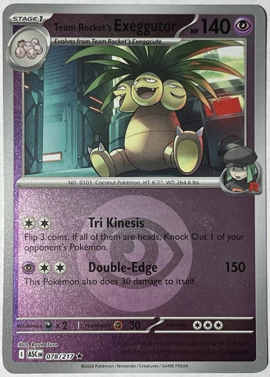 Team Rocket´s Exeggutor - 078/217 - Rare Reverse Energy Symbol
