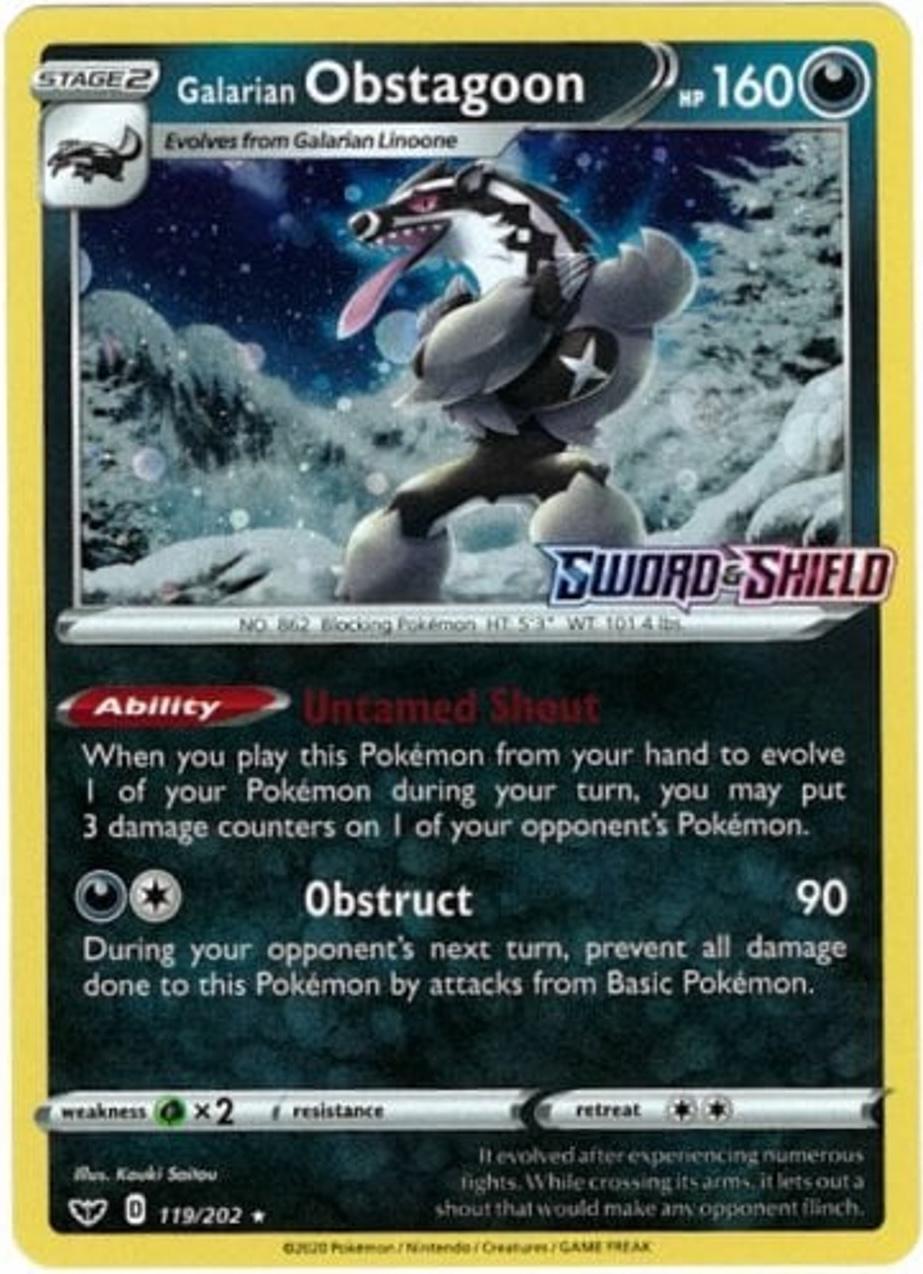 Galarian Obstagoon - 119/202 - Stamped Promo
