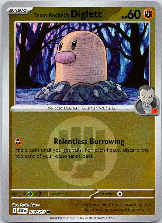Team Rocket´s Diglett - 100/217 - Common reverse Energy Symbol