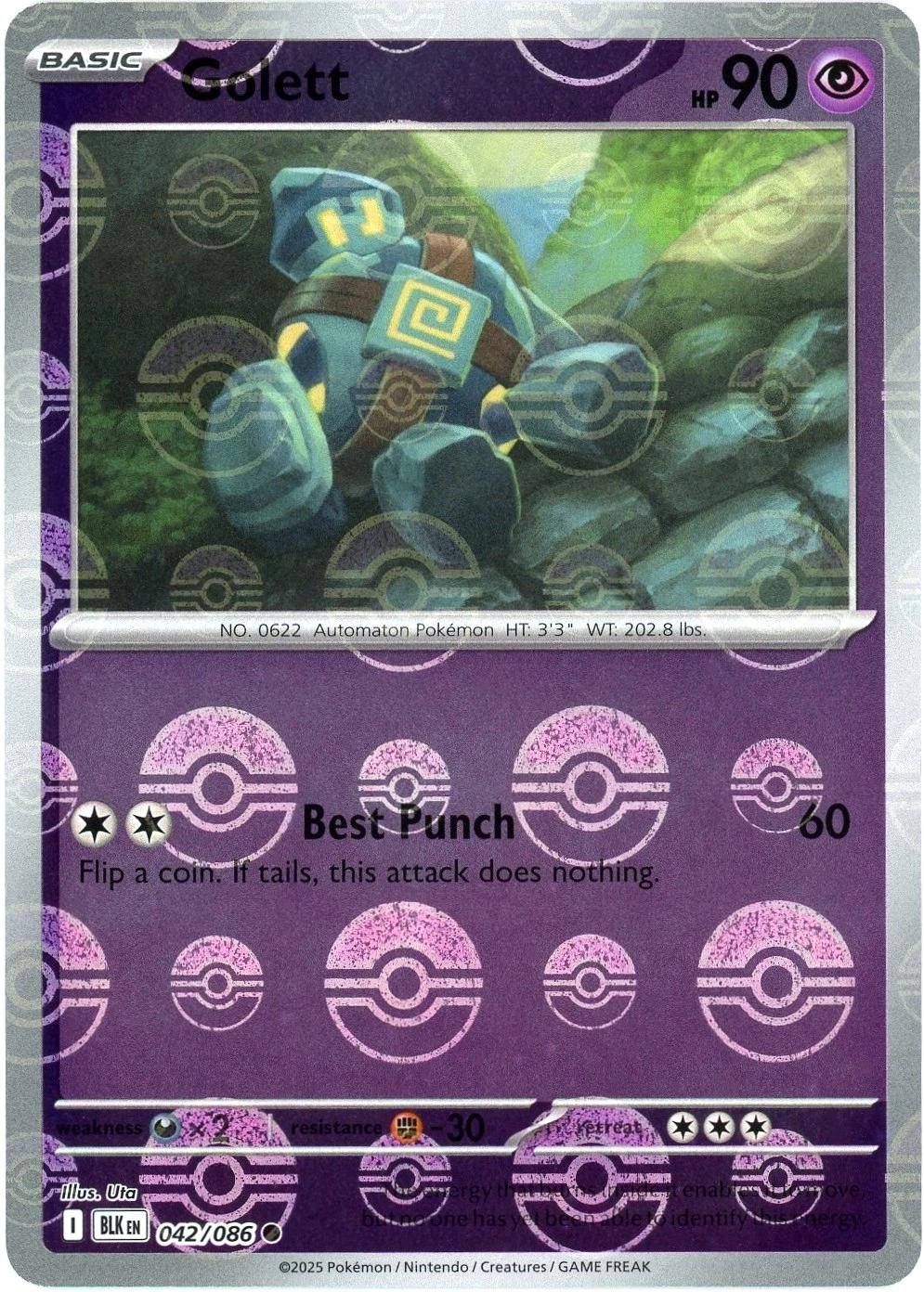 Golett - 042/086 - Common Reverse Pokéball