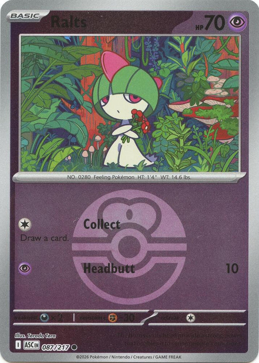Ralts - 087/217 - Common reverse love Ball