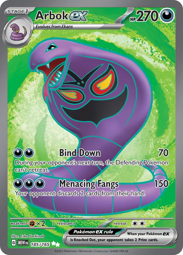 Arbok ex - 185/165 - Full art rare