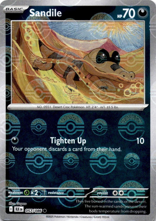 Sandile - 057/086 - Pokeball holo