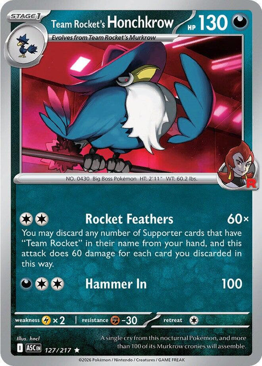 Team Rocket´s Honchkrow - 127/217 - Rare