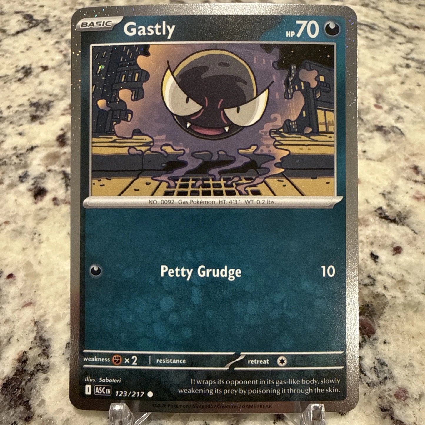 Gastly - 123/217 - Common Galaxy Holo