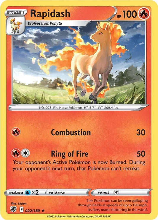 Rapidash - 022/189 - Rare - Vualá sellado