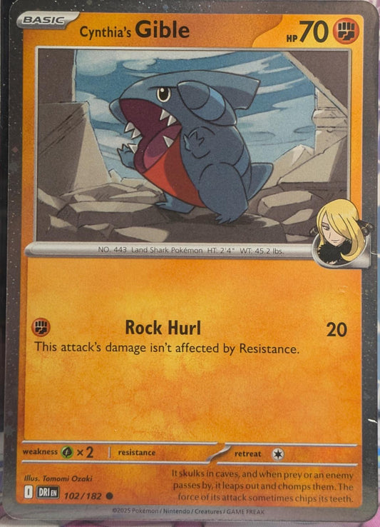 Cynthia´s Gible - 102/182 - common - Galaxy Holo promo