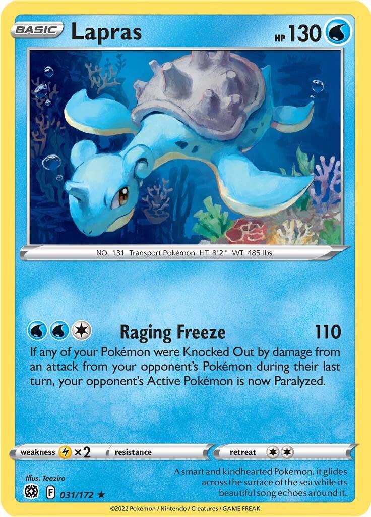 Lapras - 031/172 - Rare - Vualá sellado