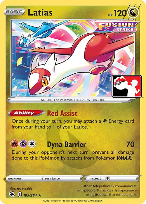 Latias - 193/264 - rare prize pack