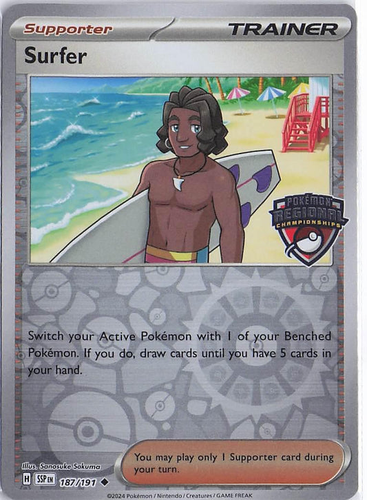 Surfer - 187/191 - Uncommon Reverse Holo Regional Championships Promo