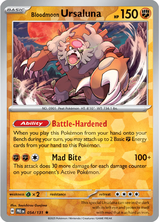 Bloodmoon Ursaluna - 054/131 - Pokeball Reverse Holo Rare