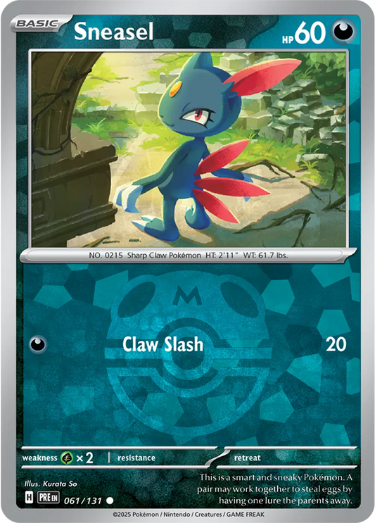 Sneasel - 061/131 - Common Master Ball Reverse Holo
