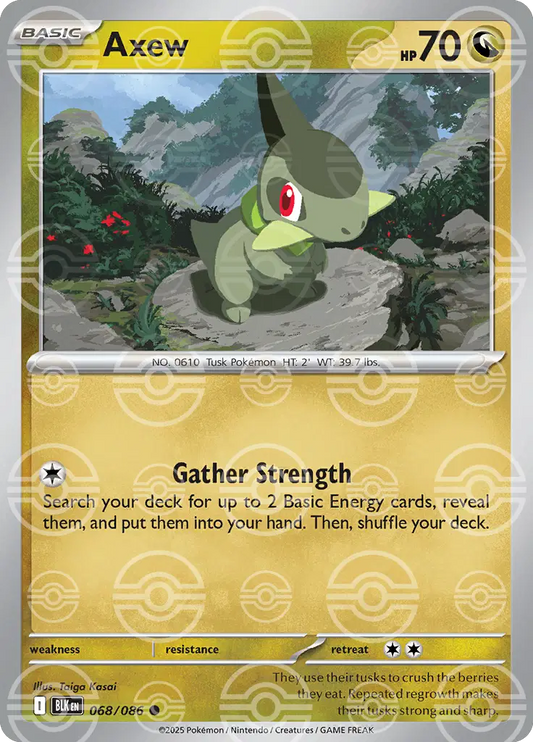 Axew [Poke Ball] 068/086 Pokemon Black Bolt